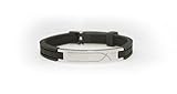 Magnetic Energy Bracelet - Negative Ion Balance Power - Improved Effect & Benefits - Tourmaline, Germanium & Titanium Embedded Silicone - Blood Circulation & Pain Relief Magnetic Therapy Aid (Black)