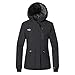 Wantdo Women's Mountain Waterproof Ski Jacket Hooded Winter Snow Coat Insulated Parka Fleece Rain Jacket