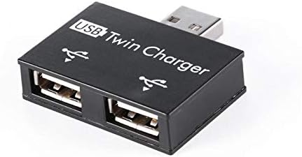USB 2.0 Male to Twin Female Charger Dual 2 Port USB DC 5V Charging Splitter Hub Adapter Converter Connector