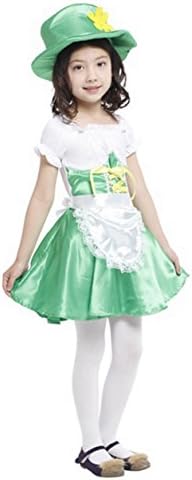 GIFT TOWER Kids Girls Irish Green Fairy Costumes Party Fancy Dress 10-12Y