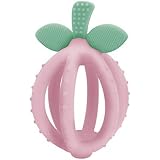 Itzy Ritzy Teething Ball & Training Toothbrush - Silicone, BPA-Free Bitzy Biter Lemon-Shaped Teething Ball Featuring Multiple Textures to Soothe Gums & an Easy-to-Hold Design, Pink Lemonade