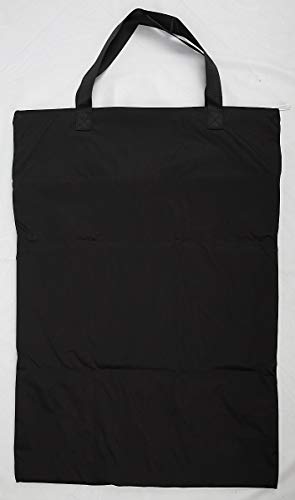 Large Hanging Wet/Dry Cloth Diaper Pail Bag for Reusable Diapers or Laundry (Black)