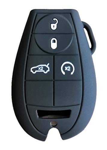 KAWIHEN Silicone Key Fob Cover Protector Keyless Entry Case Holder For Chrysler 300 T&C Dodge Challenger SRT8 Dart Charger Durango Journey Grand Caravan Jeep Commander Grand Cherokee IYZ-C01C M3N5WY78