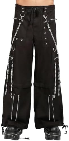 Tripp NYC X-Strap Zip Off Pants [Black/Black] XS at Amazon Men's