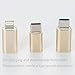 USB C Adapter Micro b Converter Portable Male Female Aluminum Charger and Transfer for Samsung Galaxy S8 Book Pixel XL Nexus 5x6p Mac LG G6 (Gold 3 Pack)