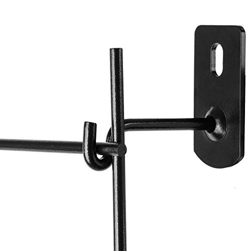 KADAX Rankgitter, Rankhilfe aus Stahl, Wandgitter für Pflanzen, Garten, Balkon, Terrasse, Drahtgitter, Kletterhilfe, Pflanzengitter, Spalier, wandbefestigung, schwarz (35 x 120 cm) – Bild 5