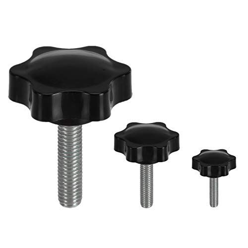 YOPAY 60 Pieces Screw Knob, Hex Shaped Plastic Tightening Hand Knob