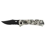 SOG Specialty Knives TF10-BX Trident Partially Serrated Tini Knife, Black/Digi Camo