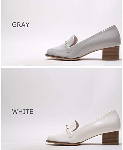 Amazon ローファー パンプス エナメル レディース ビット 太ヒール 黒 オックスフォード おじ靴 ペタ靴 レディースシューズ マニッシュ 通勤 通学 ローファー スリッポン