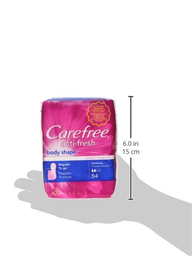 Carefree Body Shape Regular Unscented, 54-count (Pack of 2)