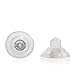 Universal EZback Earring Backs Soft Clear Silicone and 14k White Gold Medium 1 Pair