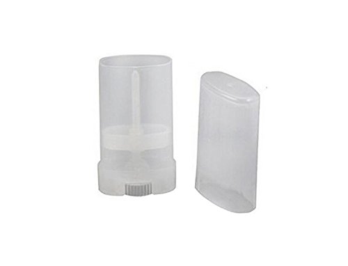 10Pcs 15ml 0.5oz Empty Refillable Oval Plastic Lip Gloss Balm Tube Bottle DIY Lipstick Deodorant Crayon Chapstick Container Vials Holder Case (Clear)