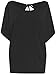 PINUPART Women's Casual Summer Loose Shirt Cold Shoulder Top XL Black