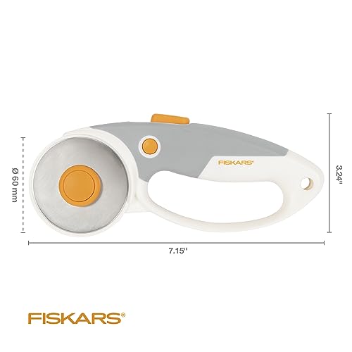 Fiskars 60mm Rotary Cutter for Fabric Titanium Rotary Cutter Blade