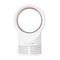 ReallyGO-US Direct Bladeless Fan, Portable Desktop Cooling Fan Personal Air Cooler Safe Quiet Table Air Multiplier, Noiseless Lightweight Desktop Misting Fan for Home Bedroom Baby-Room Office Outdoor
