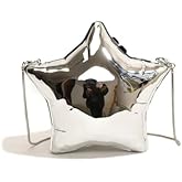 NELSBREX Women's AcrylicStar Chain Y2k Crossbody Bag Metallic Evening Clutch Party Purse Handbag for Party Wedding Gift