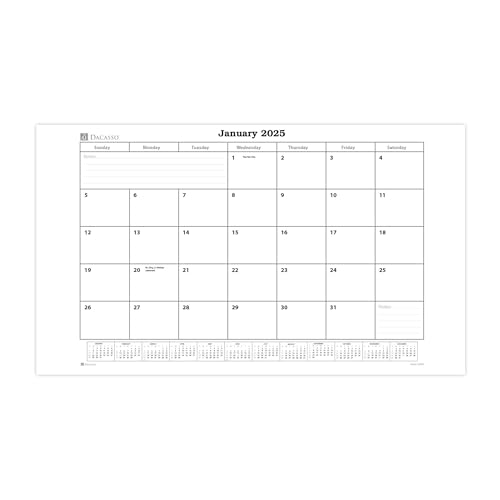 2025 Desk Pad Monthly Calendar Refill/Insert, 28.75" x 16.75", Dacasso (S2004 /…