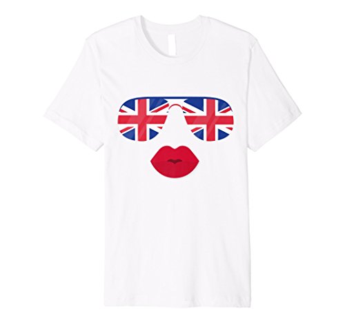 United Kingdom & British Flag ShirtsBritish Sunglasses Lips Flag T-Shirt United Kingdom Flags UK