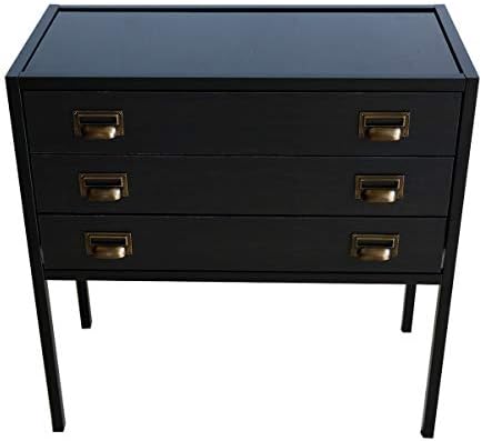 Roomfitters Tall Console Table With 3 Drawers Glass Top Buffet