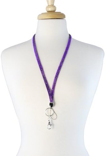 Rhinestone Crystal Lanyard Keychain Card Badge Holder