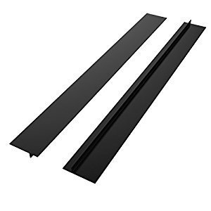 Stove Counter Gap Cover, For Gaps Between Appliances and Counter Tops, Oven Range Stove Top Washing Machine Washer or Dryer, 21 inches Long, Black Silicone, Set of 2