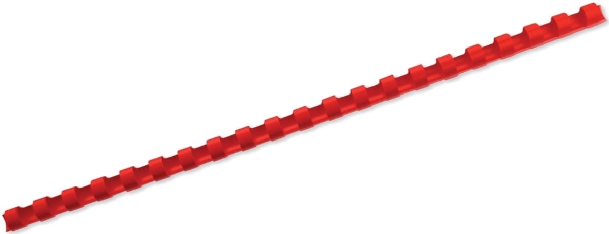 GBC CombBind Binding Combs, 12 mm, 95 Sheet Capacity, A4, 21 Ring, Red, Pack of 100, 4028217