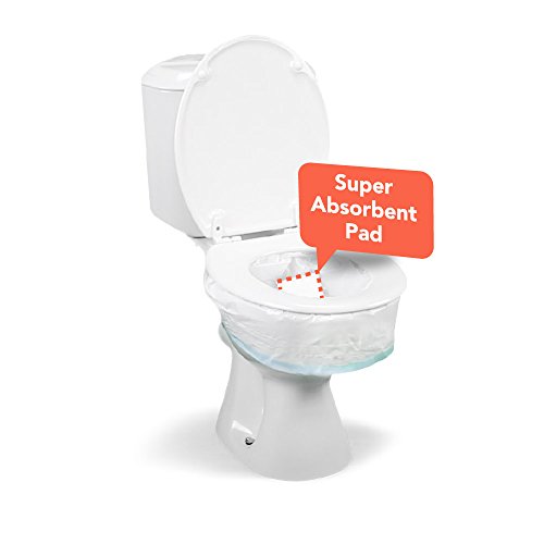 Carebag Medical Grade Toilet Bowl Liner with Super Absorbent Pad, 360 liners