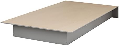 South Shore Libra Twin Platform Bed (39''), Soft Gray