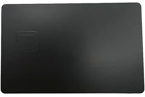 NNR PERFORMANCE Metal Credit Card 4428 Big Chip Credit Card DIY Laser Etching Stainless Steel with Magnetic Strip (Matte Black Outside/Silver Stainless Inside/Signiture Bar)