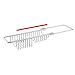 mDesign Over The Sink Tray - Practical Sponge Holder for Kitchen Utensils - Sink Organiser with Rustproof Aluminium - Silver