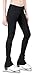 Figure Skating Pants with 2-tones Waistband (Black, Adult Small)