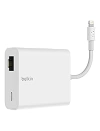 Belkin Ethernet + adaptador de corriente con conector Lightning