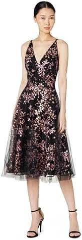 dress the population claudette Dress the Population Claudette Flower Embroidered Appliqu Sheath Dress
