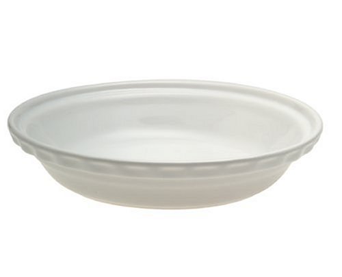 Chantal 9.5-inch Deep Pie Dish, White