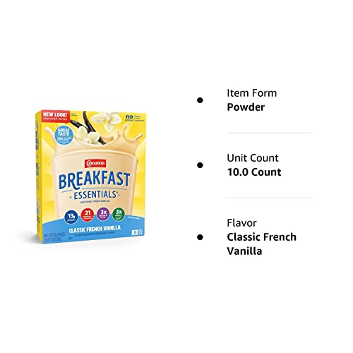 Carnation Breakfast Essentials Powder Drink Mix, Classic French Vanilla