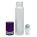 Beauticom Glass Roll on Bottle 10ml ~ 1/3 oz with Metal Cap, Stainless Steel Roll Balls for Essential Oil, Aromatherapy, Perfume, Lip Gloss, Lip Balm (MIX) (12 Bottles per order)