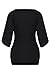 Annflat Women's V Neck Cold Shoulder Trumpet Sleeve Wrap Top T-shirts Medium Black
