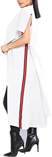 YSHN Women Sleeveless Casual Lapel Cape Jacket Open Front Trench Coat (Small, White)