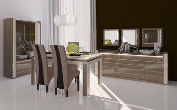 Salle A Manger Complete Design Indro Ii Laquee High Gloss Avec
