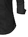 LE3NO Womens Roll Up 3/4 Sleeve Button Down Shirt with Stretch, L3NWT574_BLACK, X-Small