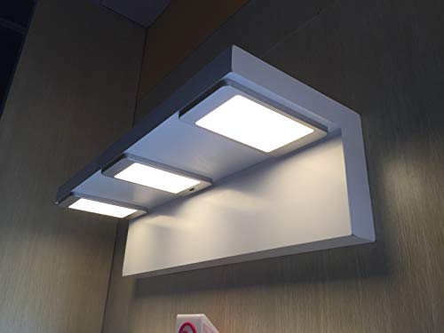 Siena LED Lighting Exclusive Metal Cover LED Puck Light - Naturel White Light (3,000k) - Under Cabinet and Furniture - 120v/110v - Dimmable - Line-Voltage- Code 20838B (12V IPAD Hand Sensor)