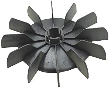 BokWin 142mmx18mm 12 Vanes Motor Fan Blade Round Shape Bore Black Plastic Engineering 1Pc