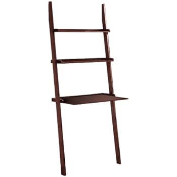 Mintra Walnut Finish 3-Tier Laptop Book Shelf