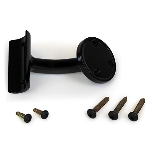 Aluminum Handrail Direct OHR 6' Handrail Section with mounts - Black