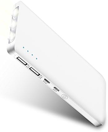 Karakao 12500mAh Power Bank Portable Charger External Battery For All Phones (White)