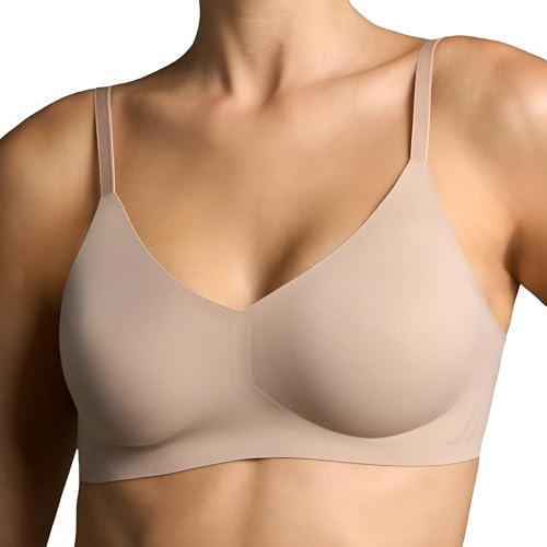 EBY Damen Seamless Adjustable Straps BH, Undurchsichtige, Hautfarben, X-Large