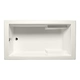 Malibu Galveston Rectangle Soaking Bathtub, 72-Inch