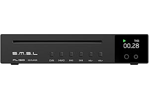 SMSL PL150 CD Player High Power CS43198 Decoder chip, Standard & Mini CDs, with RCA/3.5mm & 4.4mm Headphone/Optical/Coaxial O
