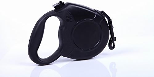 ErgoClick - Black Retractable Dog Leash, 26-Feet Long, Large Heavy Duty, Ergonomic Soft-Grip and Durable - For All Sizes and Breeds