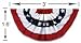 GiftExpress Made in USA 2 Pack 1.5 Ft x 3 Ft Polycotton Stars & Stripes Pleated Fans/American Flag Bunting Outdoor Patriotic Decoration (1.5 ft x 3 ft)